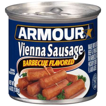 ARMOUR Armour Barbecue Flavored Vienna Sausage 4.6 oz., PK24 5410093602